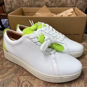 Fitflop Womens Rally Neon Pop Casual And Fashion Sneakers Shoes Electric Yellow